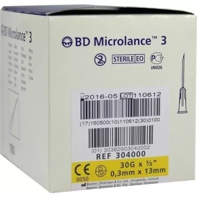 BD MICROLANCE Kangula 30 G 1/2 0,29x13 mm, 100 gab