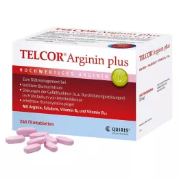 TELCOR Arginīns plus apvalkotās tabletes, 240 kapsulas