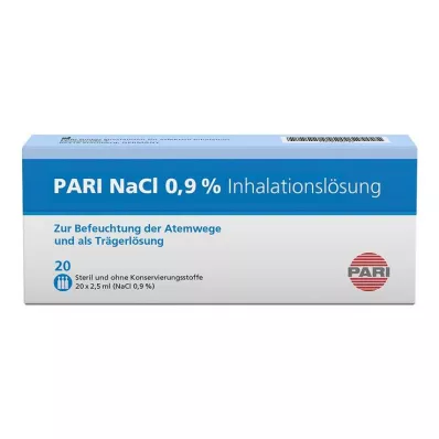 PARI NaCl inhalācijas šķīduma ampulas, 20X2,5 ml PARI NaCl inhalācijas šķīduma ampulas, 20X2,5 ml
