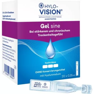 HYLO-VISION Gel sine vienreizējas devas pipetes, 20X0,35 ml