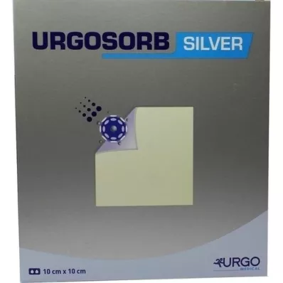 URGOSORB Sudraba kompresi 10x10 cm, 10 gab