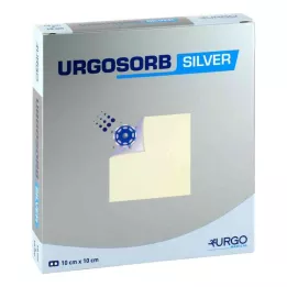 URGOSORB Sudraba kompresi 10x10 cm, 10 gab