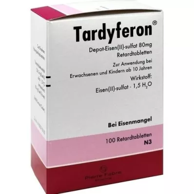 TARDYFERON Ilgstošās darbības tabletes, 100 gab