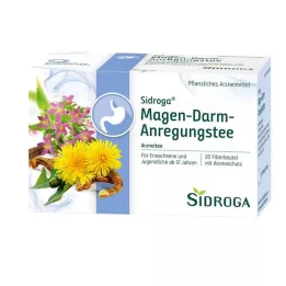 SIDROGA Kuņģa-zarnu traktu stimulējošas tējas filtrēšanas maisiņš, 20X2,0 g