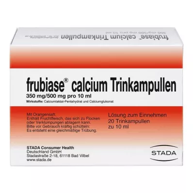 FRUBIASE CALCIUM T Dzērienu ampulas, 20 gab FRUBIASE CALCIUM T Dzērienu ampulas, 20 gab