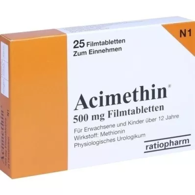 ACIMETHIN Plēves apvalkotās tabletes, 25 gab