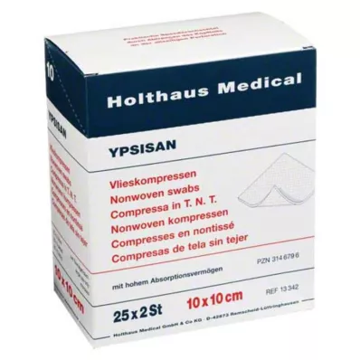KOMPRESSEN YPSISAN 10x10 cm sterili, 25X2 gab KOMPRESSEN YPSISAN 10x10 cm sterili, 25X2 gab