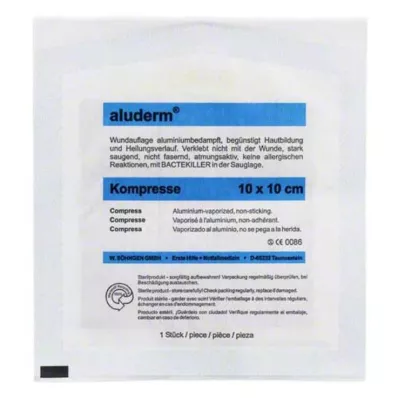 ALUDERM Kompresi 10x10 cm, 1 gab