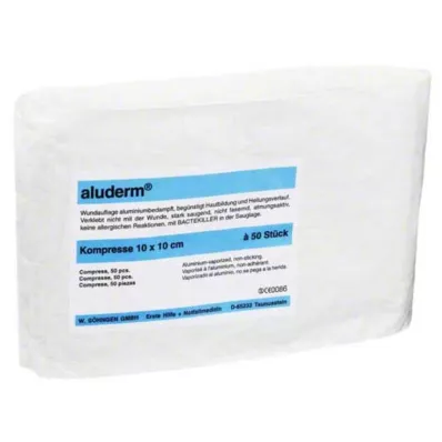 ALUDERM Kompresi 10x10 cm, 50 gab