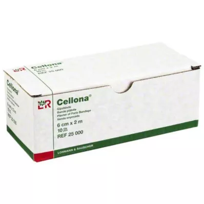CELLONA Ģipša pārsējs 6 cmx2 m, 2X5 gab