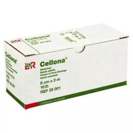 CELLONA Ģipša pārsējs 8 cmx2 m, 2X5 gab