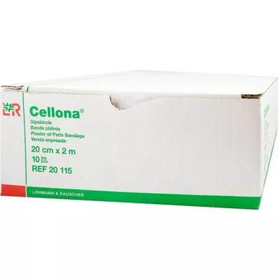 CELLONA Ģipša pārsējs 20 cmx2 m, 2X5 gab
