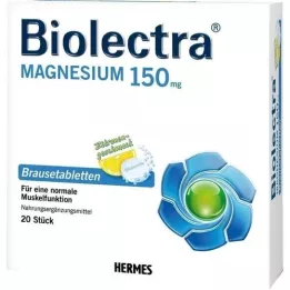 BIOLECTRA Magnija 150 mg citronu putojošās tabletes, 20 gab