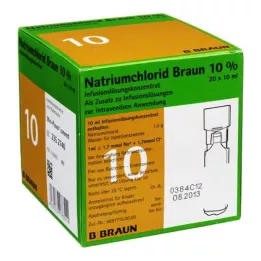NATRIUMCHLORID 10% brūns MPC Infūziju šķīdums, 20X10 ml