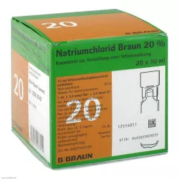 NATRIUMCHLORID 20% MPC Elektrolītu koncentrāts, 20X10 ml