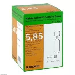 NATRIUMCHLORID 5,85% brūns MPC Infūziju šķīdums, 20X20 ml