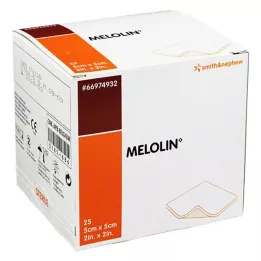 MELOLIN 5x5 cm sterili brūču pārsēji, 25 gab
