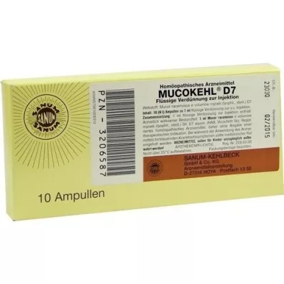 MUCOKEHL Ampulas D 7, 10X1 ml