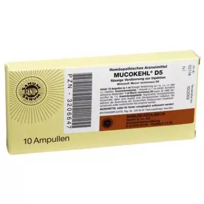 MUCOKEHL Ampulas D 5, 10X1 ml MUCOKEHL Ampulas D 5, 10X1 ml