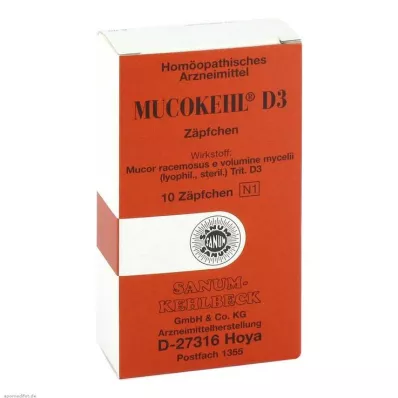 MUCOKEHL Supozitorijas D 3, 10 gab