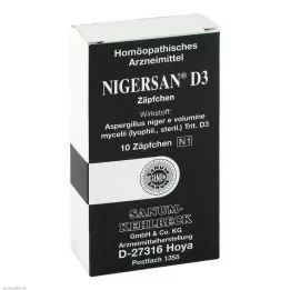 NIGERSAN D 3 Supozitorijas, 10 gab