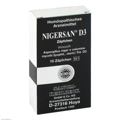 NIGERSAN D 3 Supozitorijas, 10 gab NIGERSAN D 3 Supozitorijas, 10 gab
