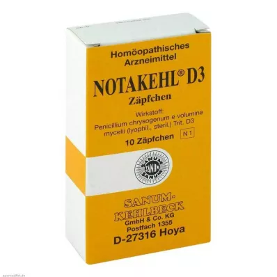 NOTAKEHL D 3 Supozitorijas, 10 gab NOTAKEHL D 3 Supozitorijas, 10 gab