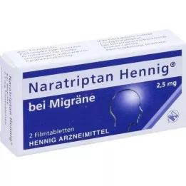 NARATRIPTAN Hennig migrēnai 2,5 mg apvalkotās tabletes, 2 gab