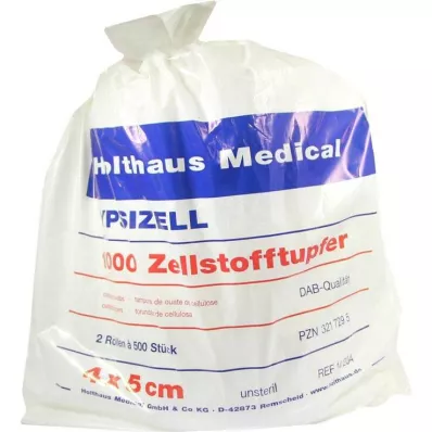 ZELLSTOFFTUPFER Ypsizell 4x5 cm, 1000 gab ZELLSTOFFTUPFER Ypsizell 4x5 cm, 1000 gab