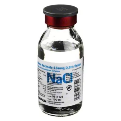 KOCHSALZLÖSUNG 0,9% stikla pudele, 100 ml KOCHSALZLÖSUNG 0,9% stikla pudele, 100 ml