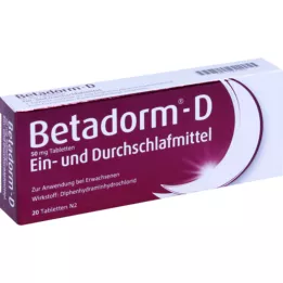 BETADORM D tabletes, 20 gab