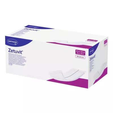ZETUVIT Absorbējoši nesterili 20x40 cm, 30 gab