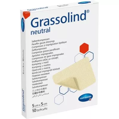 GRASSOLIND Ziedes kompreses 5x5 cm sterilas, 10 gab