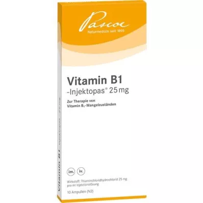 VITAMIN B1 INJEKTOPAS 25 mg šķīdums injekcijām, 10X1 ml