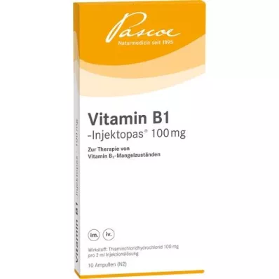 VITAMIN B1 INJEKTOPAS 100 mg šķīdums injekcijām, 10X2 ml