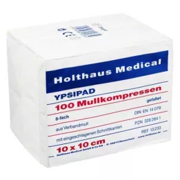 MULLKOMPRESSEN Ypsipad 10x10 cm nesterilizēts 8x, 100 gab