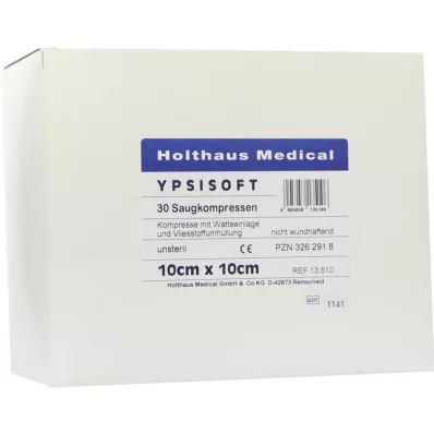 SAUGKOMPRESSEN Ypsisoft nesterila 10x20 cm, 30 gab