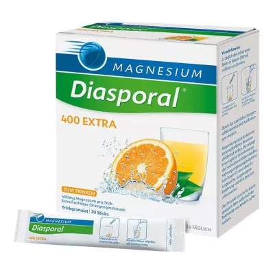 MAGNESIUM DIASPORAL 400 Extra dzeramās granulas, 20 gab