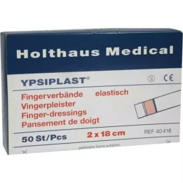 FINGERVERBAND Ypsiplast 2x18 cm elastīga āda, 50 gab