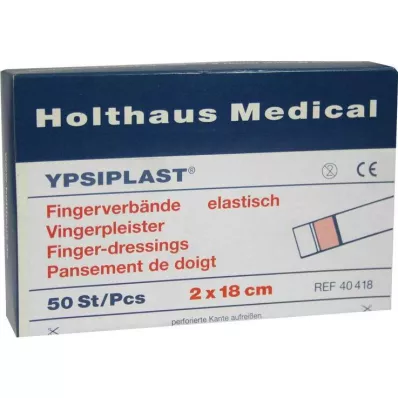 FINGERVERBAND Ypsiplast 2x18 cm elastīga āda, 50 gab FINGERVERBAND Ypsiplast 2x18 cm elastīga āda, 50 gab