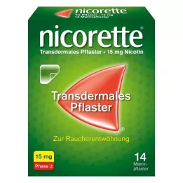 NICORETTE TX Plāksteris 15 mg, 14 gab