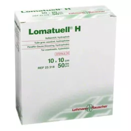 LOMATUELL H Tepes tills 10x10 cm sterils, 50 gab