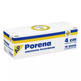 PORENA Elastīgs marles pārsējs 4 cm, balts, bez cello, 10 gab