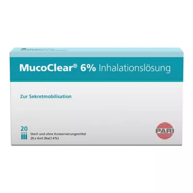 MUCOCLEAR 6% NaCl inhalācijas šķīdums, 20X4 ml