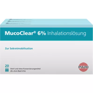 MUCOCLEAR 6% NaCl inhalācijas šķīdums, 60X4 ml