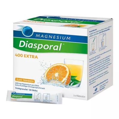 MAGNESIUM DIASPORAL 400 Extra dzeramās granulas, 50 gab