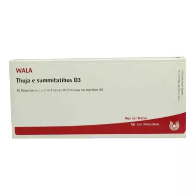 THUJA E SUMMITATIBUS D 3 ampulas, 10X1 ml THUJA E SUMMITATIBUS D 3 ampulas, 10X1 ml