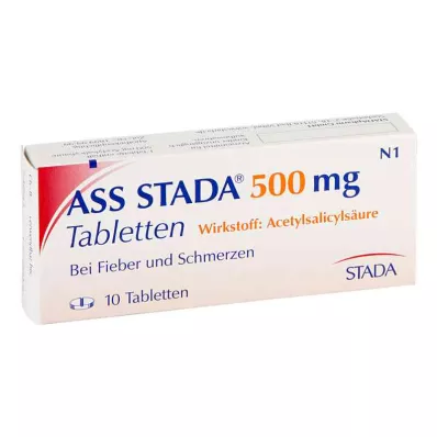 ASS STADA 500 mg tabletes, 10 gab ASS STADA 500 mg tabletes, 10 gab