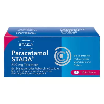 PARACETAMOL STADA 500 mg tabletes, 10 gab PARACETAMOL STADA 500 mg tabletes, 10 gab