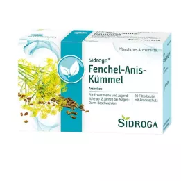 SIDROGA Fenheļa anīsa ķimeņu tējas filtrēšanas maisiņš, 20X2,0 g